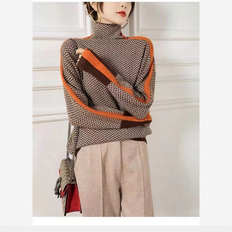 Pull à col roulé pull chaud banlieue