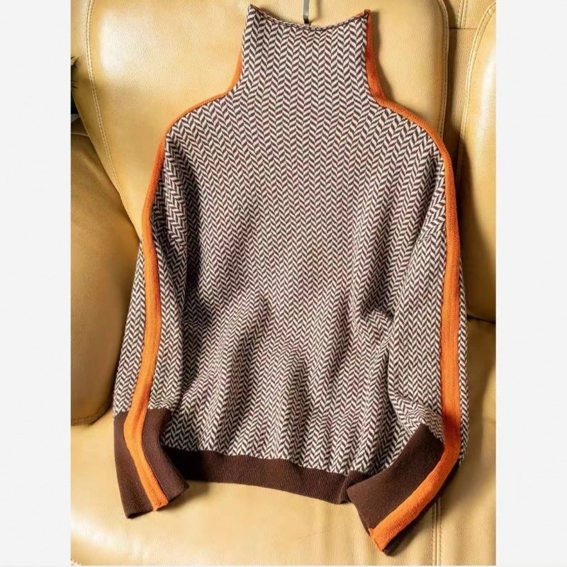Pull à col roulé pull chaud banlieue