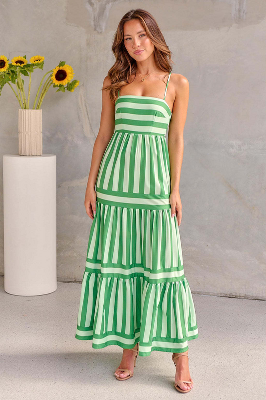 Robe Maxi à Rayures